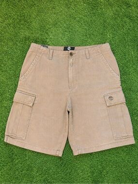 Timberland Beige Cargo Shorts Relaxed Fit Size 34